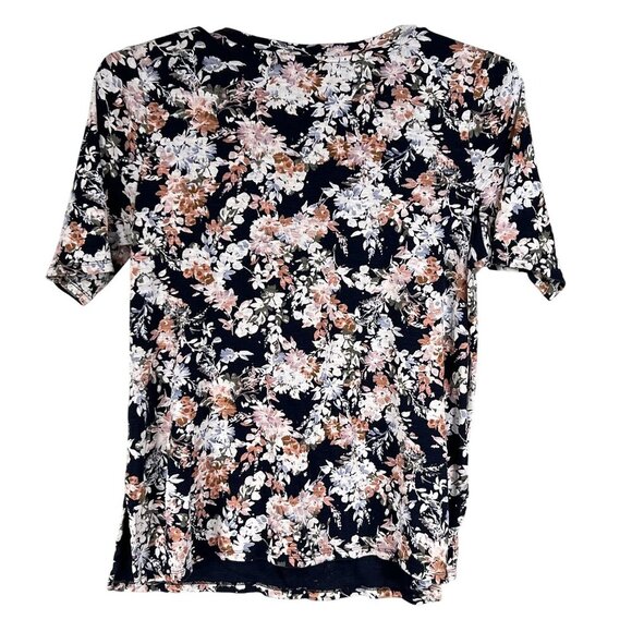 J Jill Womens L Scoop Neck Top Elbow Sleeve Tee Pima Cotton Pullover Bloomcore - Picture 6 of 12